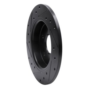 Ford Focus Brake Rotor (1) - Rear Right - R1 Concepts - Drilled & Slotted - Black - `12-`18